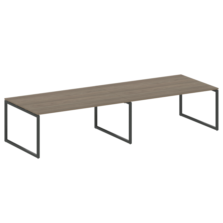 Metal System Quattro Перег. стол (2 столешницы) на О-образном м/к 40БО.ПРГ-2.5 Вяз Благородный/Метал