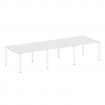 Metal System Переговорный стол (3 столешницы) на П-оразном м/к БП.ПРГ-3.2 Белый/Металл Белый 3600*12