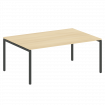 Metal System Quattro Переговорный стол (1 столешница) на П-образном м/к 40БП.ПРГ-1.5 Акация Лорка/Ме