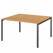 Стол переговорный на металлокаркасе АМП-004.123 Ольха/Антрацит 1600x1236x760 Арго-М