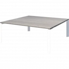 Стол переговорный на металлокаркасе НТМП.П-160.11 Лиственница/Белый 1600x1100x750 Аргентум-МП