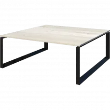 Стол переговорный на металлокаркасе НТМП.О-160.11 Сосна винтер/Антрацит 1600x1100x750 Аргентум-МП