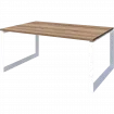 Стол переговорный на металлокаркасе НТМП.О.200.11 Дуб сафари/Белый 2000x1100x750 Аргентум-МП