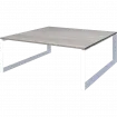 Стол переговорный на металлокаркасе НТМП.О-120.11 Лиственница/Белый 1200x1100x750 Аргентум-МП