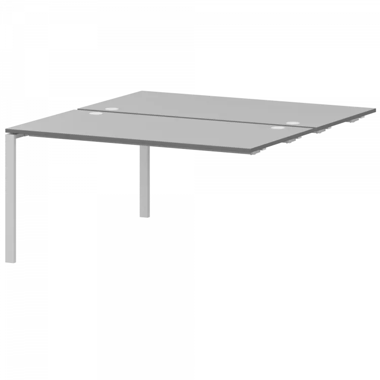 Модуль двойной на 2 рабочих места АМБЭ-003.60 Серый/Белый 1400x1236x760 Арго-М