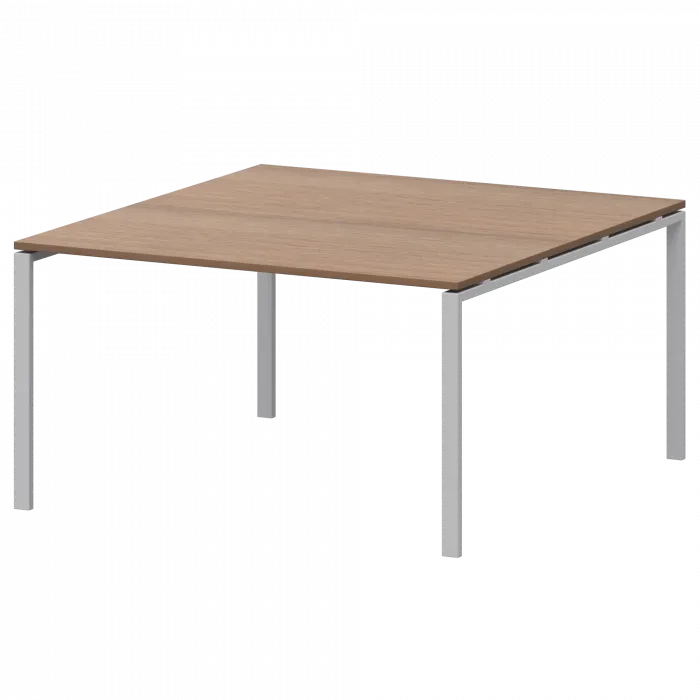 Стол переговорный на металлокаркасе АМП-002.123 Орех/Белый 1200x1236x760 Арго-М
