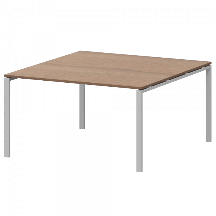 Стол переговорный на металлокаркасе АМП-002.123 Орех/Белый 1200x1236x760 Арго-М