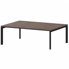 Стол переговорный на металлокаркасе КТМ-20.14.38 Дуб апрель/Черный 2000x1400x750 Акцент