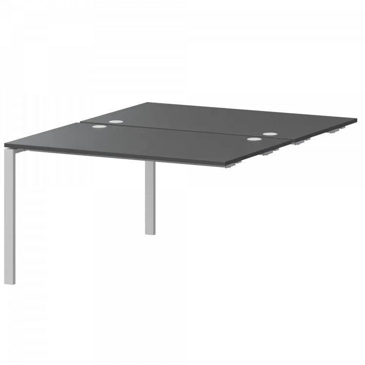 Модуль двойной на 2 рабочих места АМБЭ-002 Антрацит/Белый 1200x1496x760 Арго-М