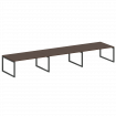 Metal System Quattro Переговорный стол (3 столешницы) на О-оразном м/к 50БО.ПРГ-3.5 Венге Цаво/Метал