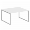 Metal System Quattro Перег. стол (1 столешница) на О-образном м/к 40БО.ПРГ-1.3 Белый/Металл Серый 14