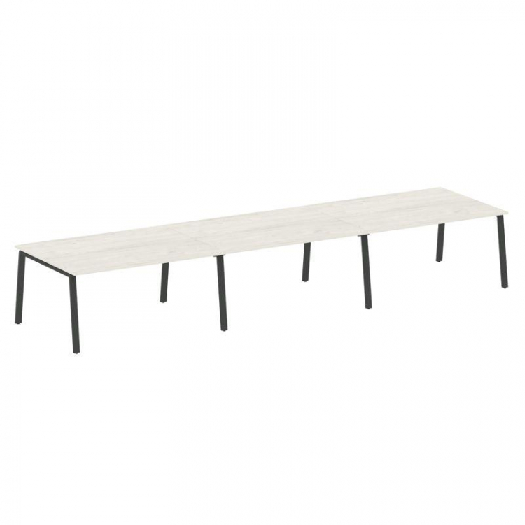 Metal System Переговорный стол (3 столешницы) на А-образном м/к БА.ПРГ-3.4 Дуб Наварра/Металл Антрац