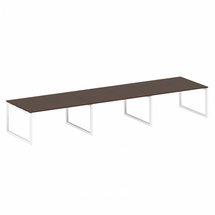 Метал Систем Куатро Переговорный стол (3 столешницы) на О-оразном м/к 50БО.ПРГ-3.4 Венге Цаво/Металл