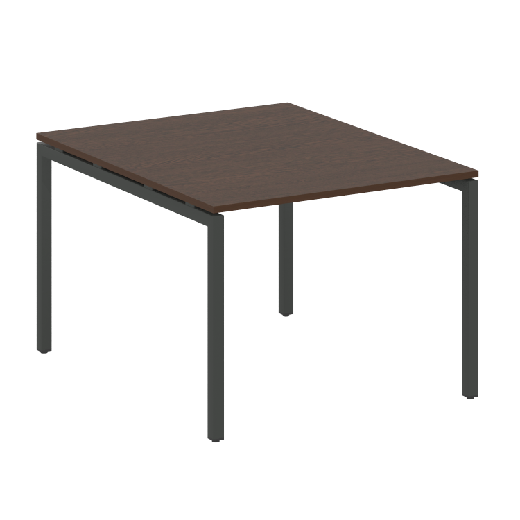 Metal System Quattro Переговорный стол (1 столешница) на П-образном м/к 40БП.ПРГ-1.1 Венге Цаво/Мета