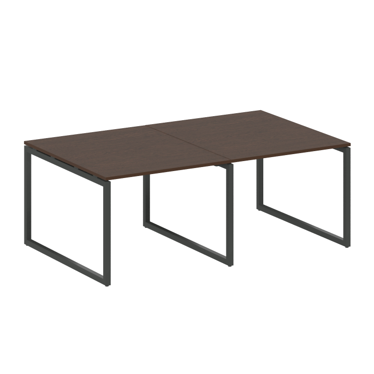 Metal System Quattro Перег. стол (2 столешницы) на О-образном м/к 40БО.ПРГ-2.1 Венге Цаво/Металл Ант