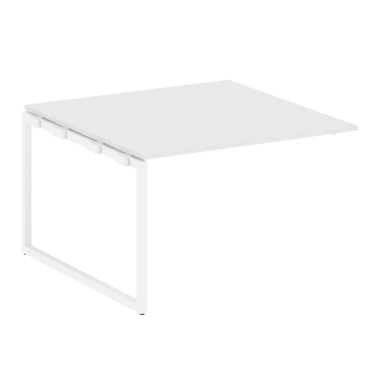 Metal System Quattro Проходной элемент перег. стола на О-образном м/к 40БО.ППРГ-2 Белый/Металл Белый