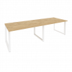 Onix Стол переговорный O.MO-PRG-2.3 Тиквуд Светлый/Металл Белый 2760*980*750