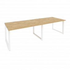 Onix Стол переговорный O.MO-PRG-2.3 Тиквуд Светлый/Металл Белый 2760*980*750