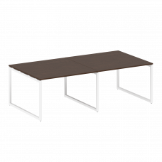 Metal System Quattro Перег. стол (2 столешницы) на О-образном м/к 40БО.ПРГ-2.2 Венге Цаво/Металл Бел