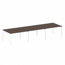 Metal System Quattro Переговорный стол (3 столешницы) на П-оразном м/к 50БП.ПРГ-3.3 Венге Цаво/Метал