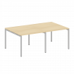 Metal System Quattro Переговорный стол (2 столешницы) на П-образном м/к 40БП.ПРГ-2.1 Акация Лорка/Ме