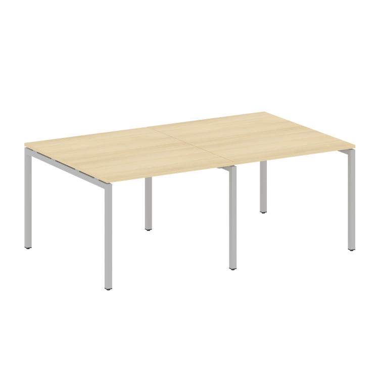 Metal System Quattro Переговорный стол (2 столешницы) на П-образном м/к 40БП.ПРГ-2.1 Акация Лорка/Ме