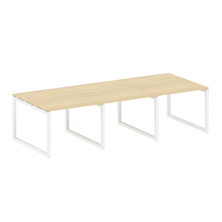 Metal System Quattro Переговорный стол (3 столешницы) на О-оразном м/к 50БО.ПРГ-3.1 Акация Лорка/Мет