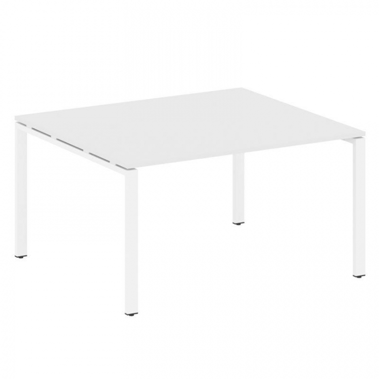 Metal System Переговорный стол (1 столешница) на П-образном м/к БП.ПРГ-1.3 Белый/Металл Белый 1400*1
