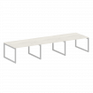 Metal System Quattro Переговорный стол (3 столешницы) на О-оразном м/к 50БО.ПРГ-3.3 Дуб Наварра/Мета