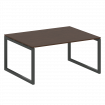 Metal System Quattro Переговорный стол (1 столешница) на О-образном м/к 50БО.ПРГ-1.4 Венге Цаво/Мета