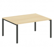 Metal System Переговорный стол (1 столешница) на П-образном м/к БП.ПРГ-1.4 Акация Лорка/Металл Антра