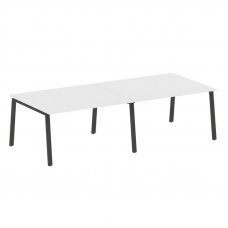 Metal System Переговорный стол (2 столешницы) на А-образном м/к БА.ПРГ-2.3 Белый/Металл Антрацит 280