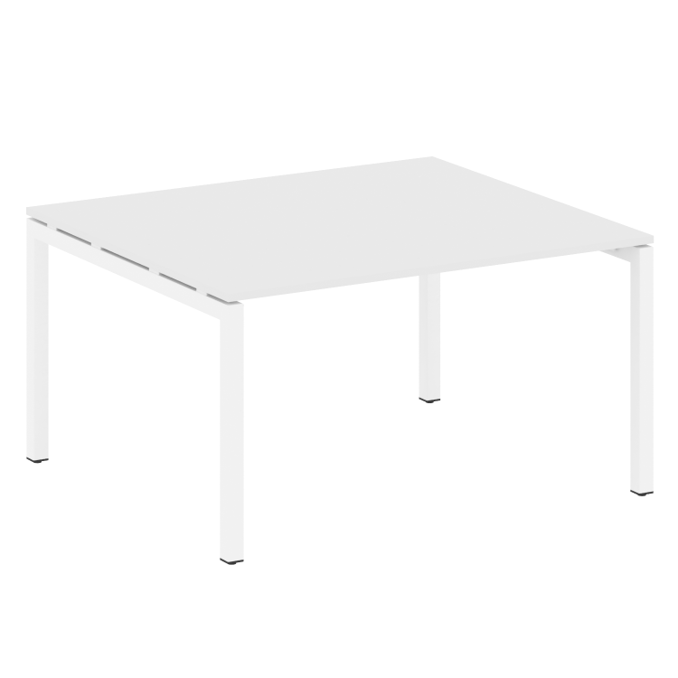Metal System Quattro Переговорный стол (1 столешница) на П-образном м/к 50БП.ПРГ-1.3 Белый/Металл Бе