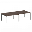 Metal System Quattro Переговорный стол (2 столешницы) на П-образном м/к 50БП.ПРГ-2.3 Венге Цаво/Мета
