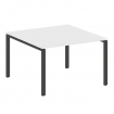 Metal System Переговорный стол (1 столешница) на П-образном м/к БП.ПРГ-1.2 Белый/Металл Антрацит 120