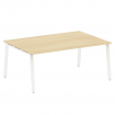 Metal System Переговорный стол (1 столешница) на А-образном м/к БА.ПРГ-1.5 Акация Лорка/Металл Белый