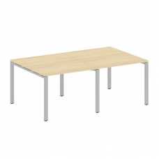 Metal System Переговорный стол (2 столешницы) на П-образном м/к БП.ПРГ-2.1 Акация Лорка/Металл Серый