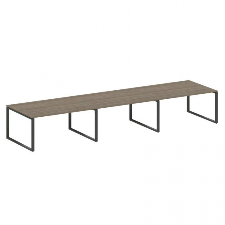 Metal System Переговорный стол (3 столешницы) на О-оразном м/к БО.ПРГ-3.4 Вяз Благородный/Металл Ант