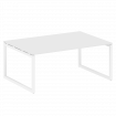 Metal System Quattro Переговорный стол (1 столешница) на О-образном м/к 50БО.ПРГ-1.5 Белый/Металл Бе