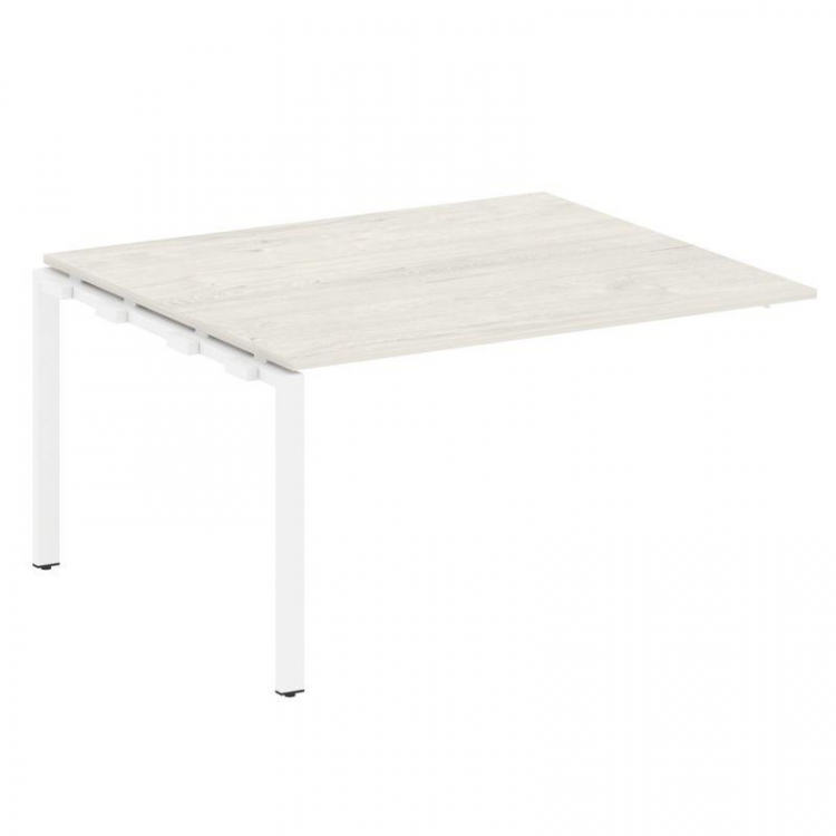 Metal System Проходной элемент перег. стола на П-образном м/к БП.ППРГ-3 Дуб Наварра/Металл Белый 140