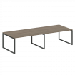 Metal System Quattro Перег. стол (2 столешницы) на О-образном м/к 40БО.ПРГ-2.4 Вяз Благородный/Метал