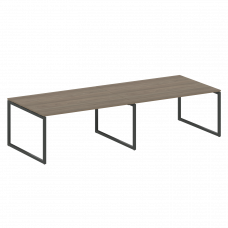 Metal System Quattro Перег. стол (2 столешницы) на О-образном м/к 40БО.ПРГ-2.4 Вяз Благородный/Метал