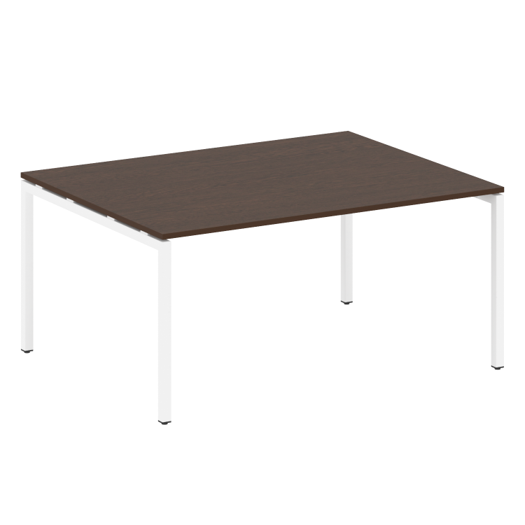 Metal System Quattro Переговорный стол (1 столешница) на П-образном м/к 40БП.ПРГ-1.4 Венге Цаво/Мета