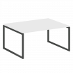 Metal System Quattro Перег. стол (1 столешница) на О-образном м/к 40БО.ПРГ-1.4 Белый/Металл Антрацит
