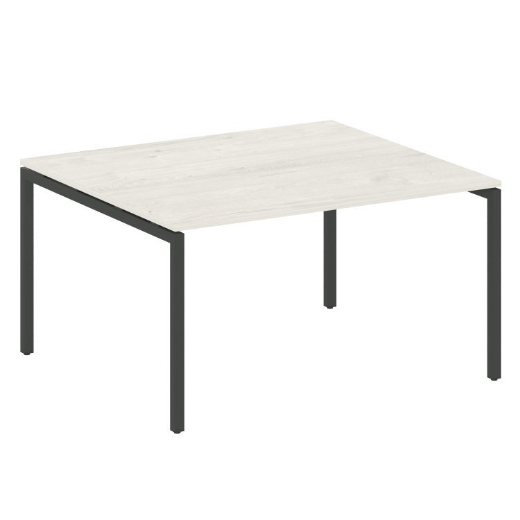 Metal System Quattro Переговорный стол (1 столешница) на П-образном м/к 40БП.ПРГ-1.3 Дуб Наварра/Мет