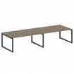 Metal System Quattro Переговорный стол (2 столешницы) на О-образном м/к 50БО.ПРГ-2.5 Вяз Благородный