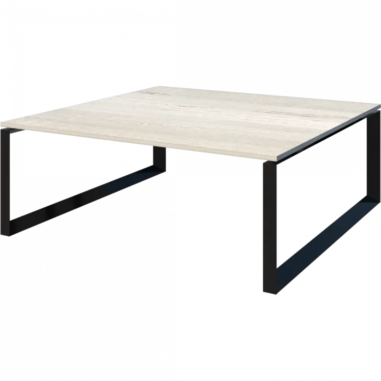 Стол переговорный на металлокаркасе НТМП.О-180.11 Сосна винтер/Антрацит 1800x1100x750 Аргентум-МП