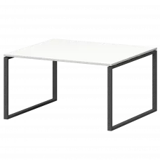 Стол переговорный на металлокаркасе СМСП-О-12.123.Пр25 Белый/Антрацит 1200x1236x750 Смарт