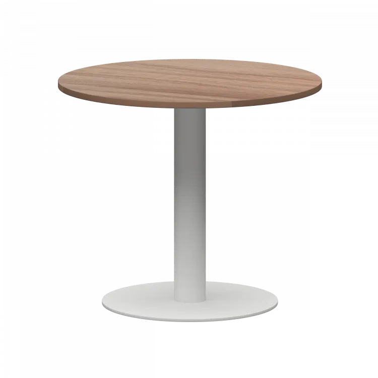 Стол круглый АМ-Д90 Темный шимо/Белый 900x900x760 Арго-М