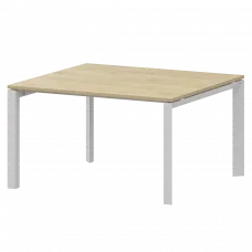 Стол переговорный на металлокаркасе НТМП.П.120.11 Баттл Рок/Белый 1200x1100x750 Аргентум-МП